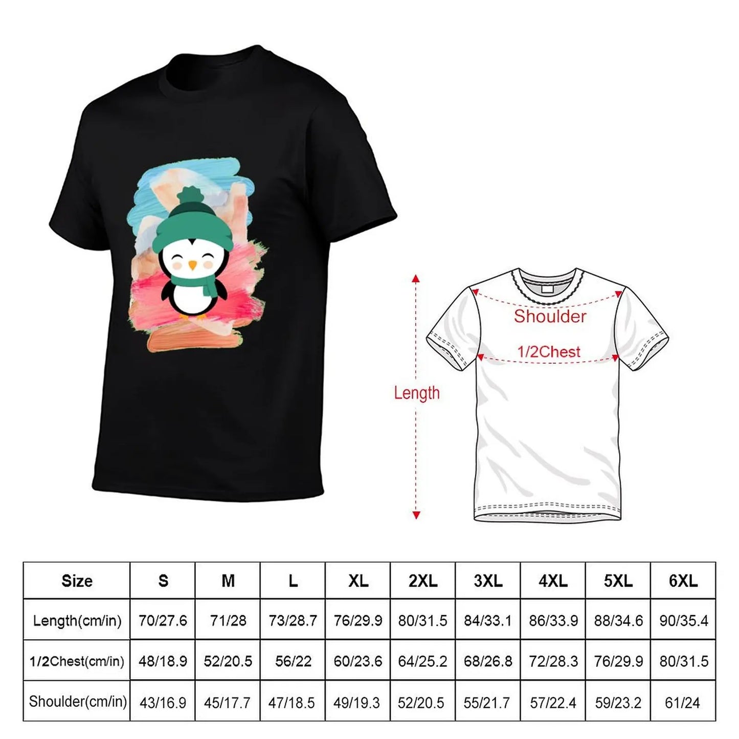 Penguin Club T-Shirt oversized t shirt Aesthetic clothing hippie clothes mens t shirts pack mon