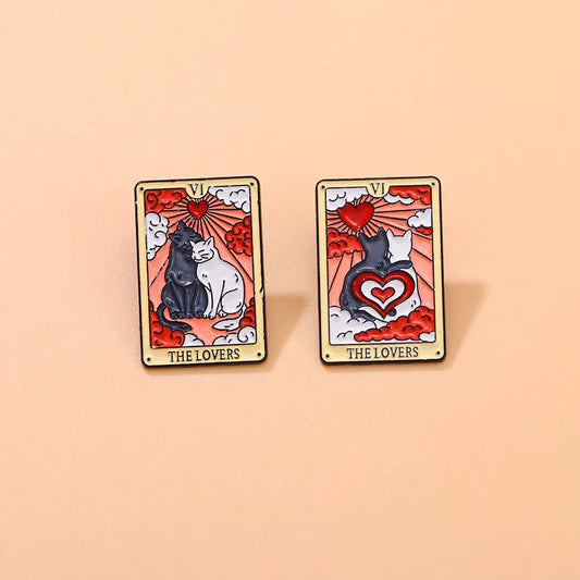Valentine's Day Love Cat Clothing Decoration Bag Accessories Alloy Emblem Cute Animal Cartoon brooch