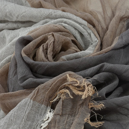 Cotton Camel Linen Scarf Men Long Patchwork Scarf for Men Tassel Winter Mens Scarves Fashion Men's Accessories