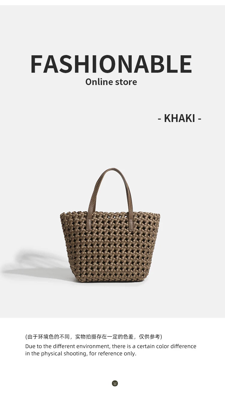 Woven Bag for Women Tote Bag Large Summer Beach Travel Handbag and Purse Retro Handmade Shoulder Bag Woven Bucket bag