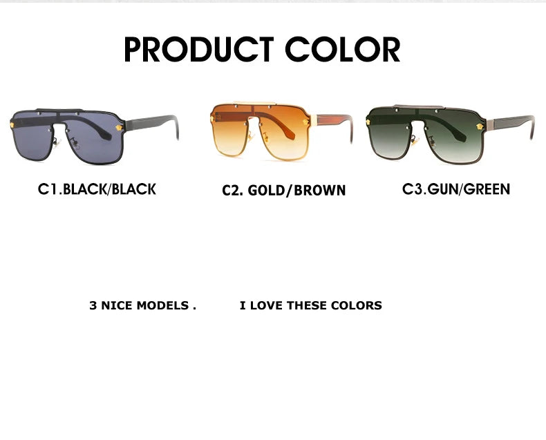 1pc New Man Male Goggles Europe Style Trend Gold/Black Sunglasses Personality Vers Fashion Female Women