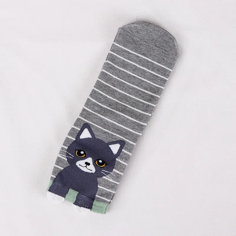 25 Patterns Korea Japan Fashion Funny Cartoon Lovely Cats Happy Socks Women Girls Casual Streetwear Cute Dress Sox Spring Summer