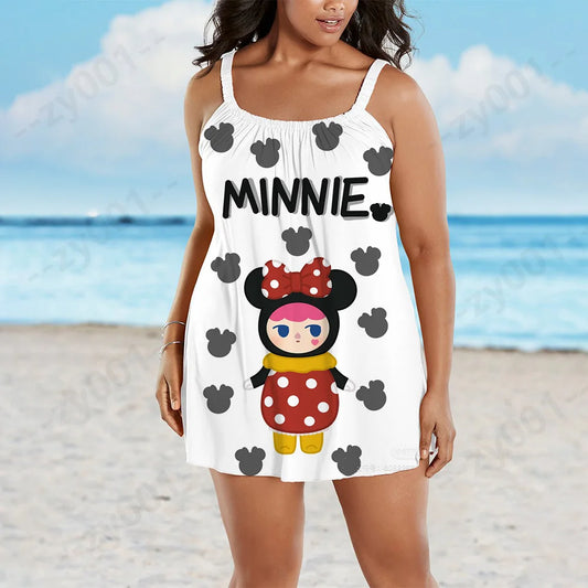 Disney Large Women's Summer Dress 2022 Woman Women's Dresses Plus Size Dress Woman 7xl 8xl 9xl Chic Elegant Evening Dresses Midi