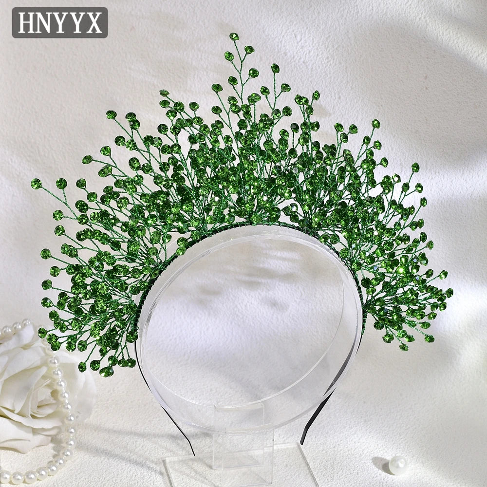 HNYYX Luxury Bridal Headband Rhinestone Wedding Crown Fashion Bridal Tiara Hair Accessories Women Beauty Festival Headpiece A234