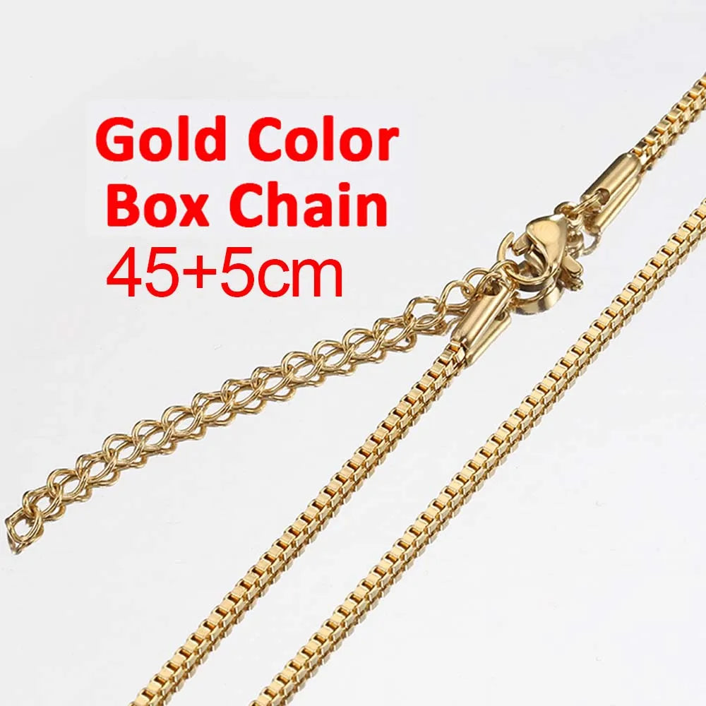 No Fade 5pcs Stainless Steel Twist Chain Necklace Box Snake Chain with Clasp Open Ring DIY Men Jewelry Making Findings Accessory