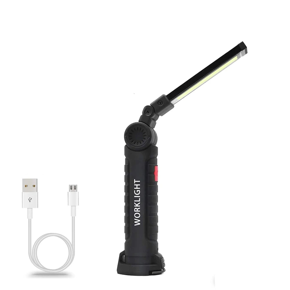 COB LED Taschenlampe Arbeitslicht USB wiederaufladbar PortableMagnetic Lanterna Hängelampe mit eingebauter Batterie Camping Taschenlampe 