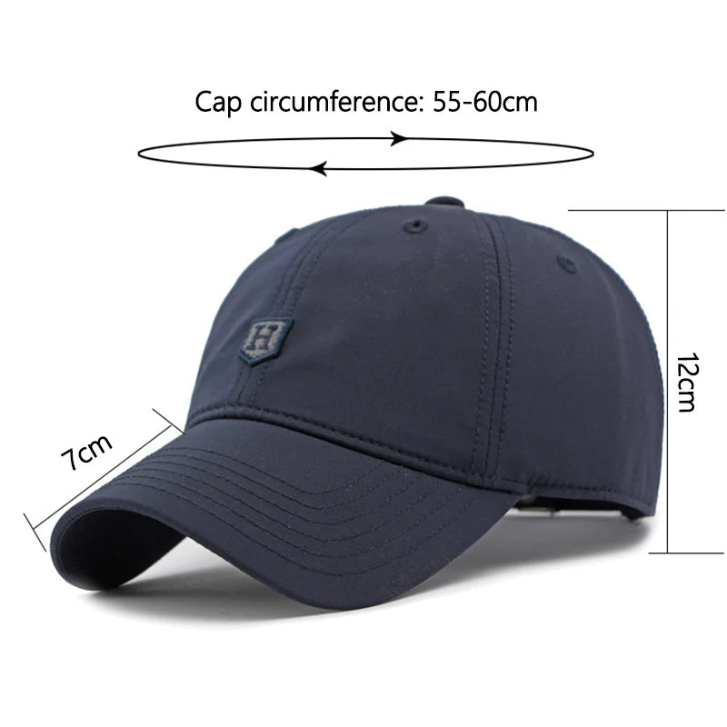 Summer Men Women Quick Dry Hat Golf Driving Cycling Letter Embroidery Baseball Caps Outdoor Sports Camping Breathable Sunhat