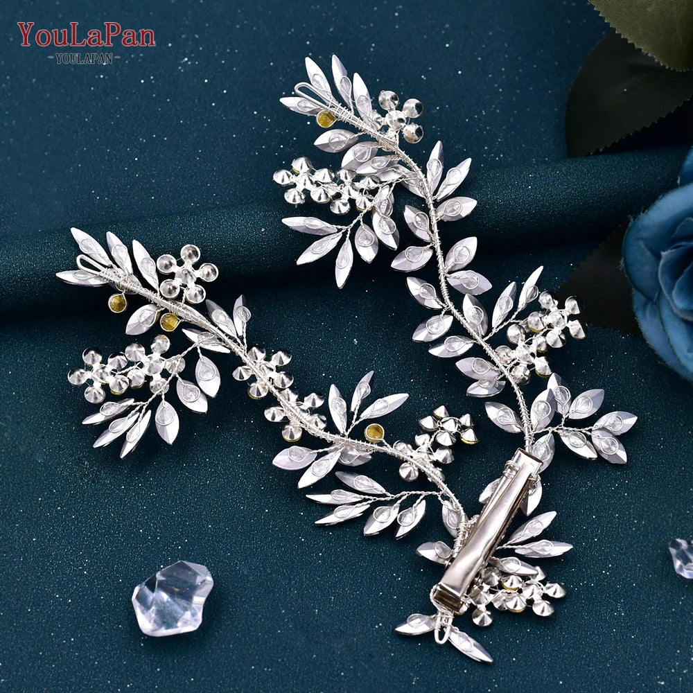 YouLaPan Bridal Rhinestone Hairpin Fashion Woman Wedding Hairpiece Handmade Crystal Hair Accessories Bride Headwear HP271