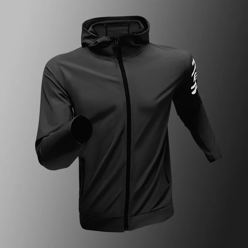 Men Running Jackets Gym Zipper Sport Jacke Jogging Training Quick-drying Fitness Sweatshirt Outdoor Casual Running Sportswear