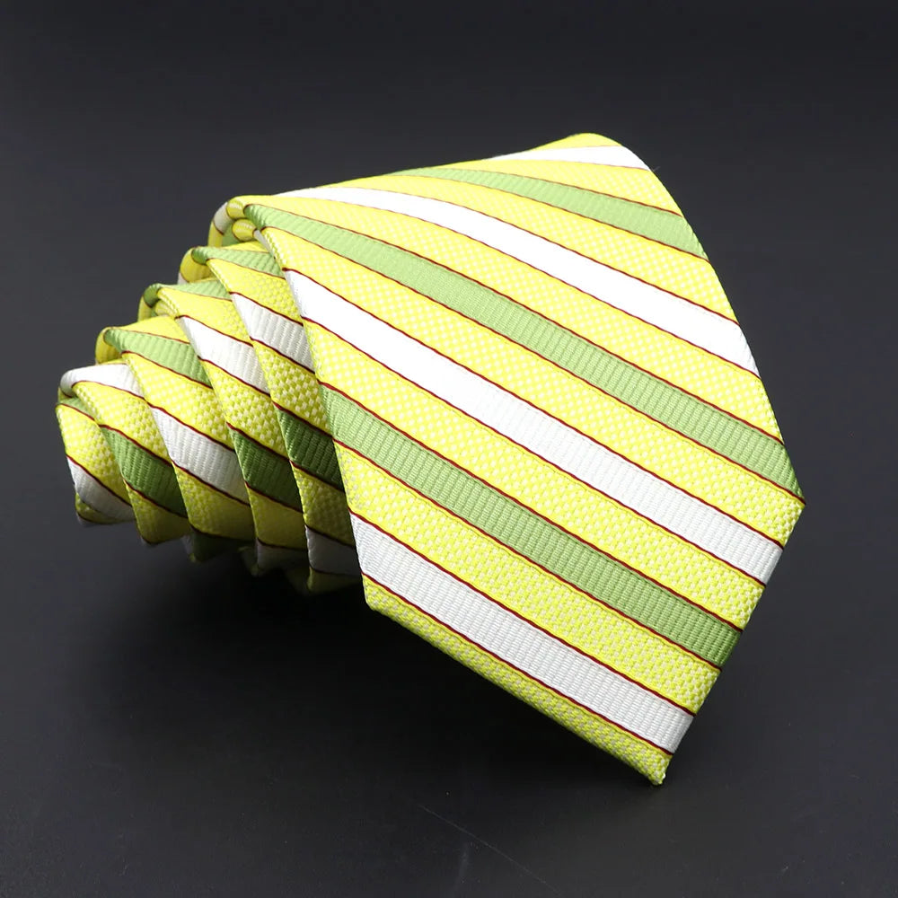 Fashion Men's Classic Stripe Ties Wedding Business Neckties Jacquard Narrow Tie Party Formal Suit Shirt Gravatas Accessory Gift mon