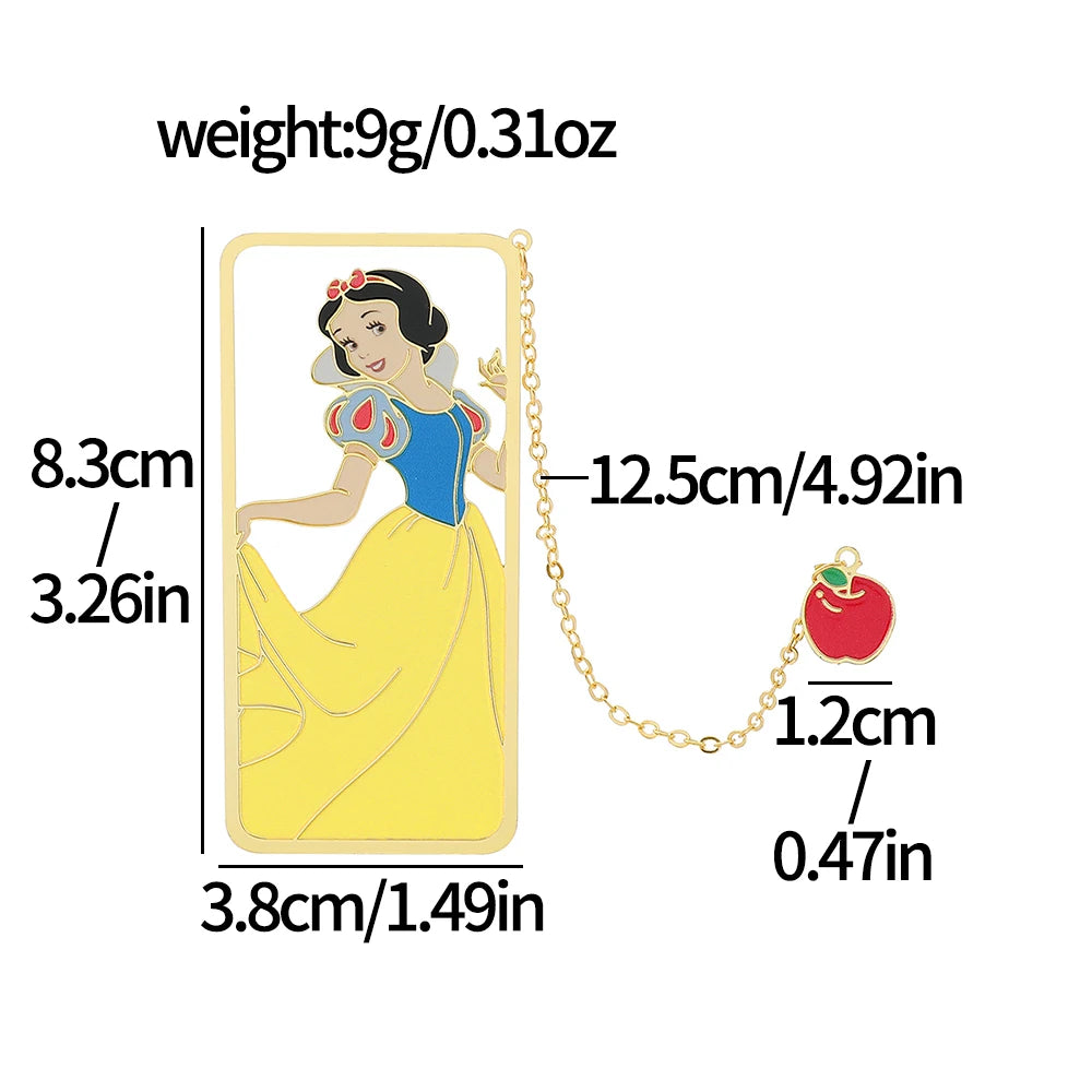 Disney Snow White Princeses Bookmark for Book Lover Gifts Creative Book Mark for Women Girl Fans Reading Supplies Collection