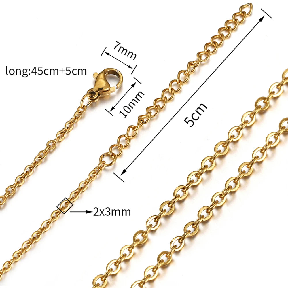 No Fade 5pcs Stainless Steel Twist Chain Necklace Box Snake Chain with Clasp Open Ring DIY Men Jewelry Making Findings Accessory