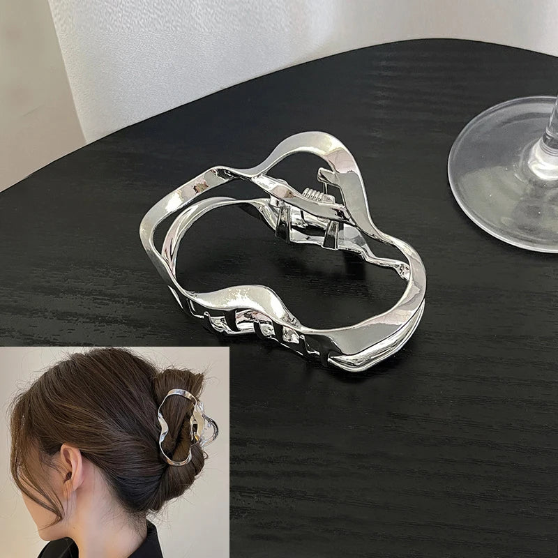 Classic Mini Geometric Love Hair Grab Barrettes Women Vintage Small Hair Claws Shark Clip Kid Headwear Korean Hair Accessories