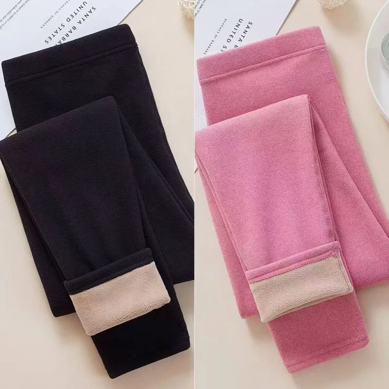 Hinzugefügt Fleece verdickte Kamelwolle Hose 2024 Herbst Winter Herren Damen Thermohose Hohe Elastizität Wärmeformende Hose Damen