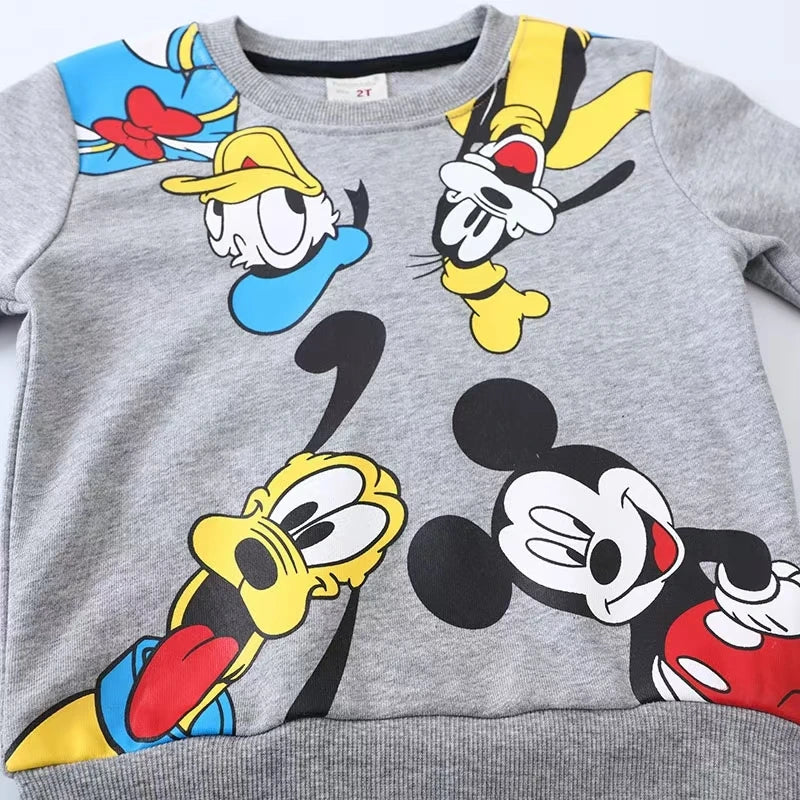 Neue Herbst Kinder Kleidung Set Kleinkind Jungen Kostüm Cartoon Mickey Maus Top Hosen für 2-6 Jahre Kinder Kleidung kind Sport Anzug 