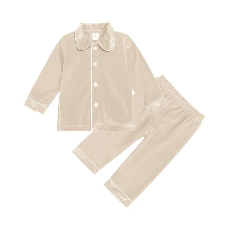 Children Christmas pjs Pajamas Sleepwear Baby Bathrobes Bath Kids Girl Boy Room Dressing Gown Clothing Housecoats Home Nightwear