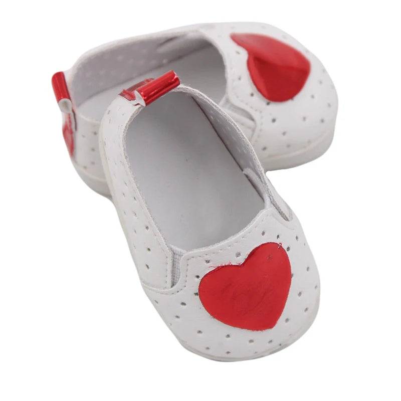Canvas Cloth 7cm Shoes For 18 Inch American And 43cm New Born Baby Doll Shoes Clothes Accessories For Our generation Girl Dolls
