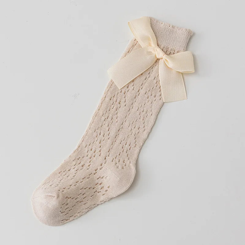 Baby Stuff Children Socks 0-3y Female Infant Summer Thin Mesh Breathable Newborn Knee High Cotton Socks Accessories Kids Clothes
