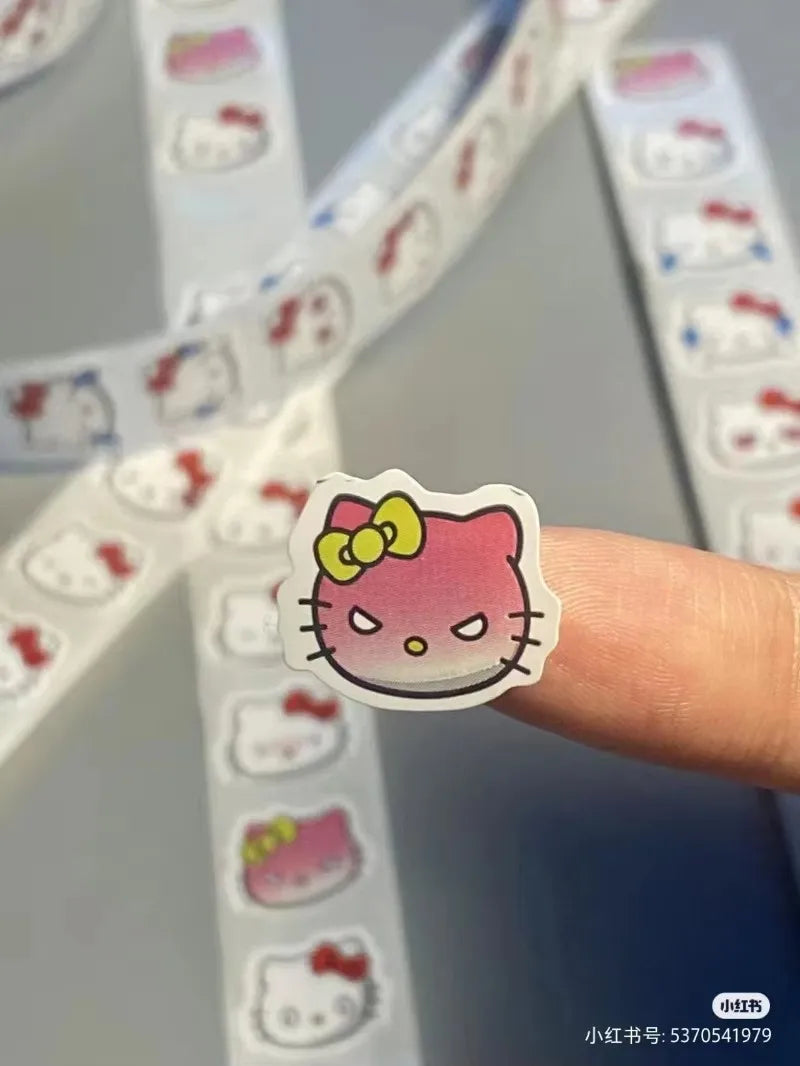 500 stücke Hallo Kitty Nette Aufkleber Cartoon Anime Schreibwaren Kunst Liefert Party Umschlag Abdichtung Decor Spielzeug Baby Shower Party Geschenk 