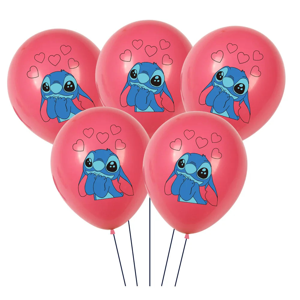 10 STÜCKE 12 Zoll Disney Lilo und Stitch Latexballons Set Globo Junge Mädchen Geburtstagsparty Babyparty Party Dekorationen Kinderspielzeug 
