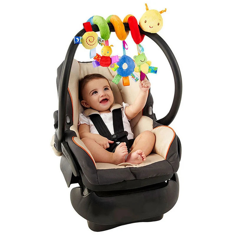 Babybett Hängende Rasseln Spielzeug Autositz Spielzeug Weiche Mobiles Kinderwagen Kinderbett Kinderbett Spiralspielzeug Kinderwagen Hängende Puppen für Babys Neugeborenes Geschenk 