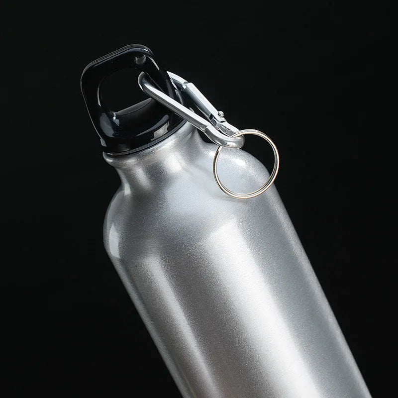 Outdoor-Sport Aluminium Wasserflasche Tragbarer Wasserbecher Bergsteigen Schnalle Kleine Öffnung Einschichtbecher 