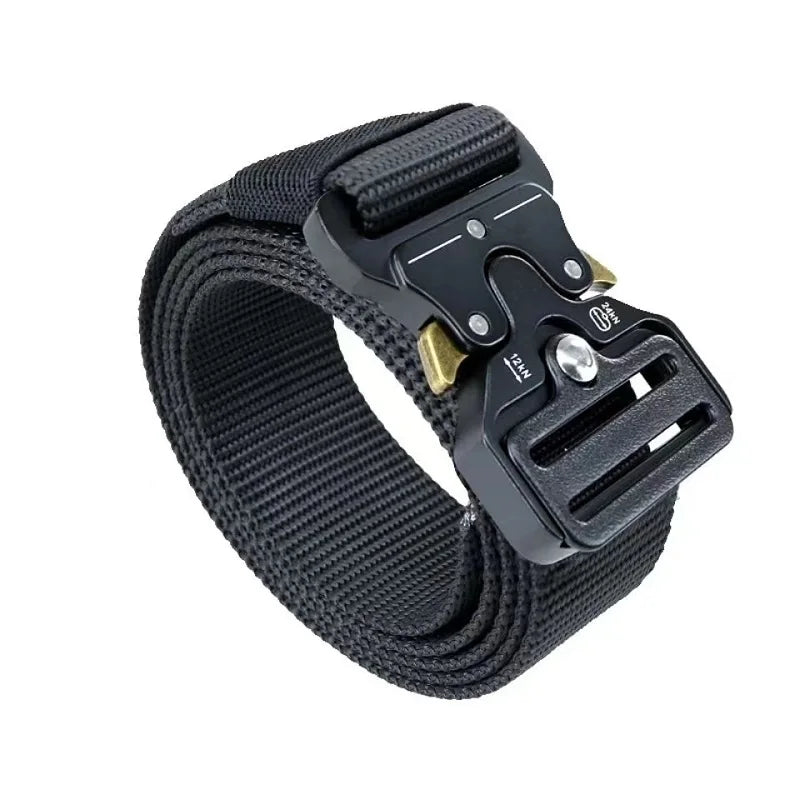 Luxus-Herrengürtel Army Outdoor Jagd Taktischer Multifunktions-Kampfüberlebensgürtel Hochwertiges Marine Corps Canvas für Nylongürtel 