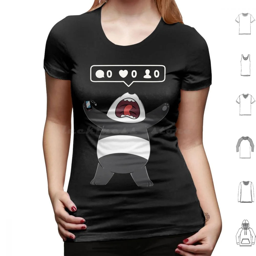 Life In A Rectangular Form T Shirt 6xl Cotton Cool Tee Panda Bear Cartoon Grizzly Ice Polar Cool Cute Animation Tv Gumball