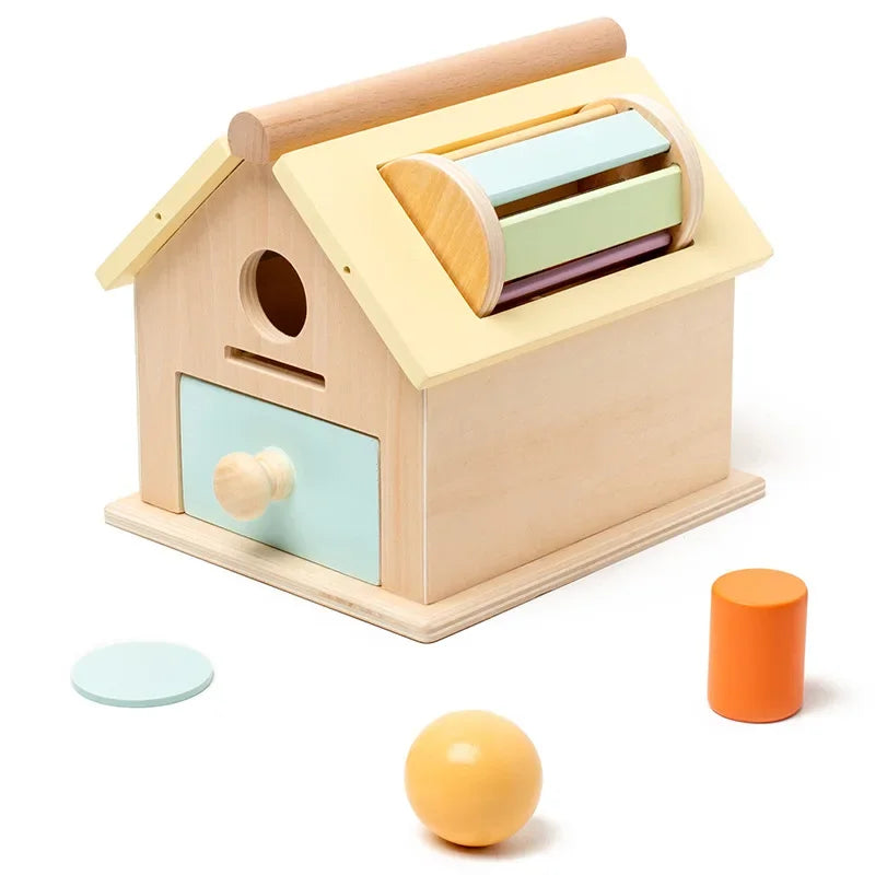 Montessori Educational Wooden Toys Tiny House Dollhouse Accessories Puzzle Sensory Math Toy Toddler Toys Baby Busy Board Games