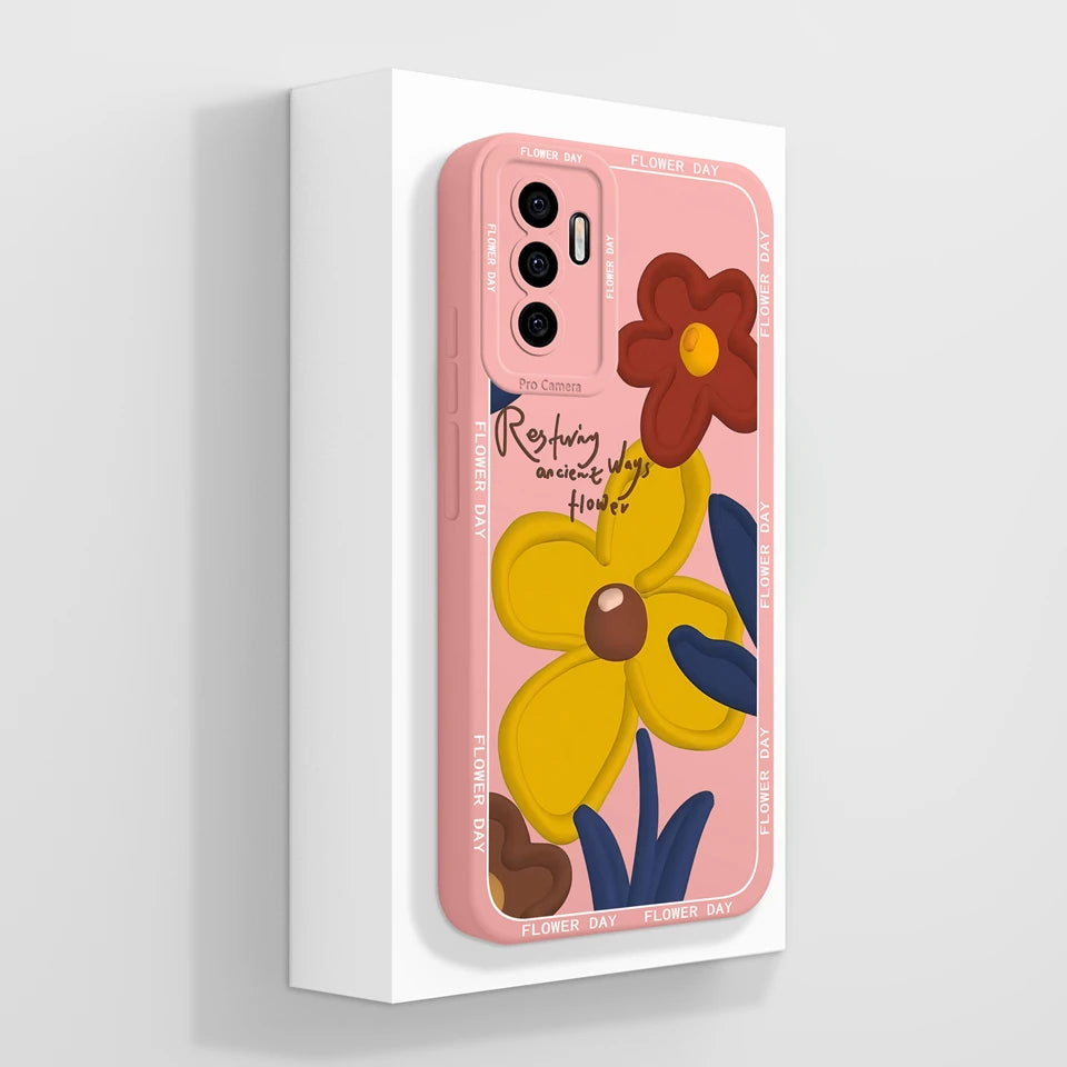 Case For Vivo S10E 5G V23E 4G 5G Y75 4G Beautiful Flower Cartoon Girl Liquid Anti-fall Phone Cover For VivoS10e V23e Y75 Funda