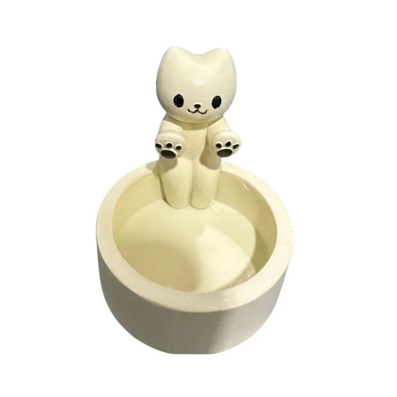 Cartoon Cat Candle Holder Cat Tea Light Candle Holder Office Home Desktop Decorative Ornaments Cute Candlestick New Dropshipping