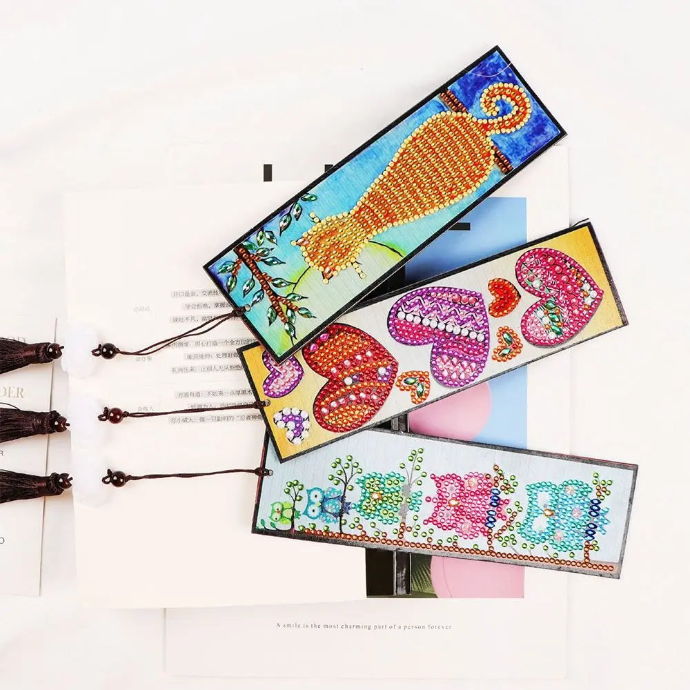 DIY Material Kit Diamond Embroidery Handmade Gifts Art Crafts Kits Tassel Bookmark Diamond Painting Bookmark Book Mark Bookmark
