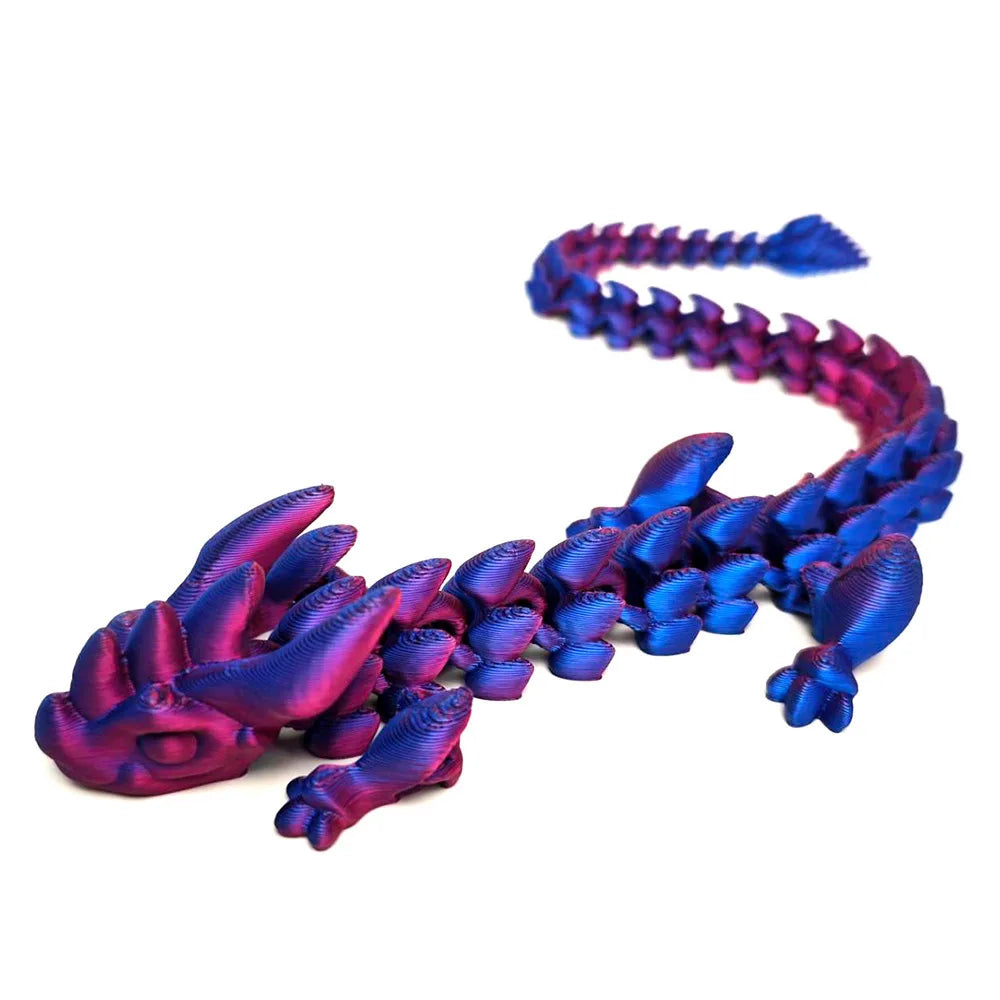 3D Printed Model Toys Dragon Multi-joint Ornament Kids Toys Realistic Animal Figures Decorations Relieving Desktop Boys Gifts