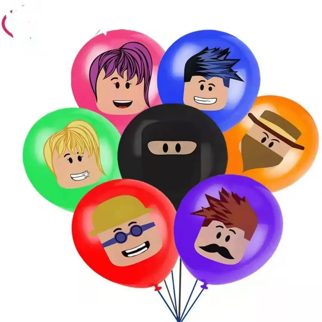 Roblox Birthday Party Decorations Supplie Roblox Game Celebration Party Balloons Disposable Tableware Cup Plate Baby Shower Toys