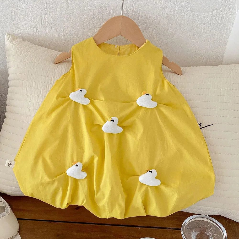 Girls Summer Dresses Sleeveless Cotton Toddler Clothing New Arrival