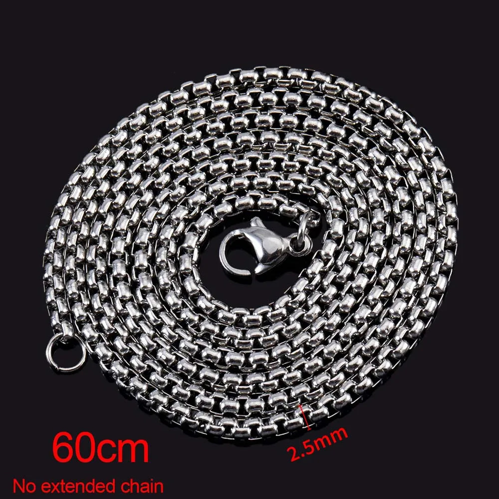No Fade 5pcs Stainless Steel Twist Chain Necklace Box Snake Chain with Clasp Open Ring DIY Men Jewelry Making Findings Accessory