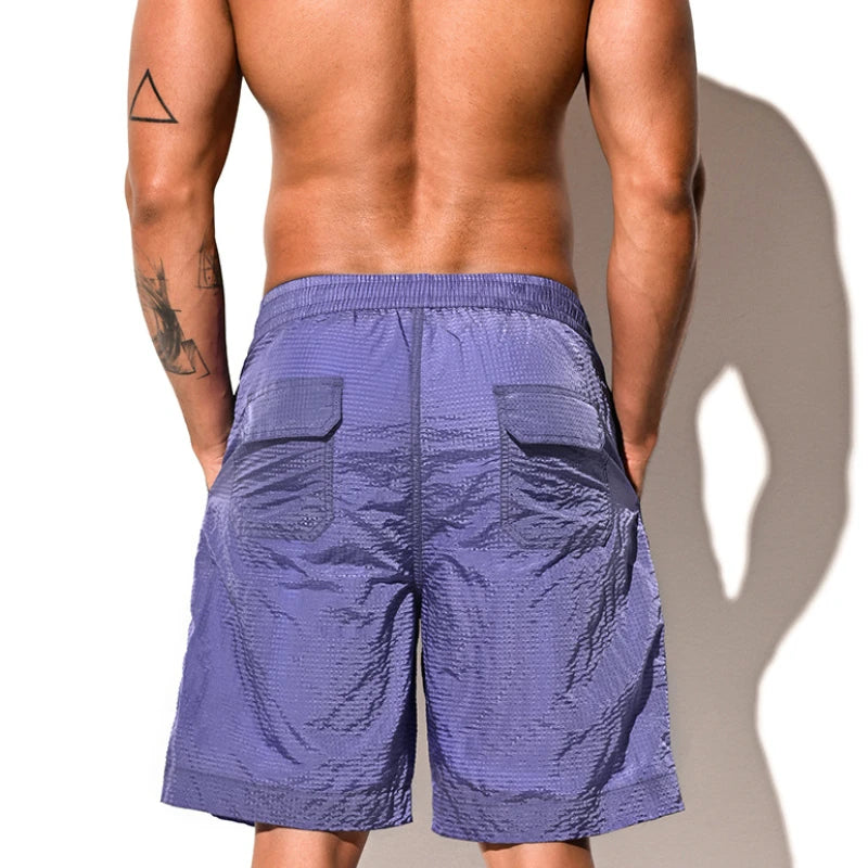 Desmiit Swimmear Men Swim Shorts Quick Dry Mens Beach Borard Surfing Sport Shorts Man Swimming Trunk Suit Lined Boardshorts