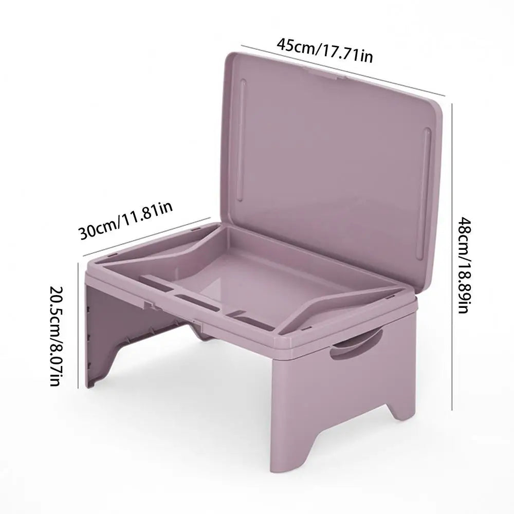 Portable Laptop Desk For Bed Space-Saving Foldable Lap Desk Childs Snack Toys Storage Table Kids Reading Desk Office Accessories