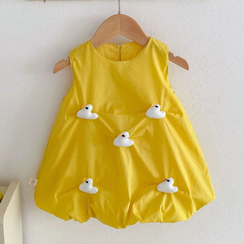 Girls Summer Dresses Sleeveless Cotton Toddler Clothing New Arrival