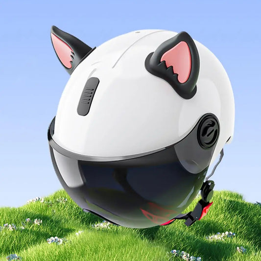 Helmet Ear Decoration Motorcycle Helmet Cat Ear Decorations for Scooter Bicycle Adhesive Motorbike for Skateboarding for Cycling