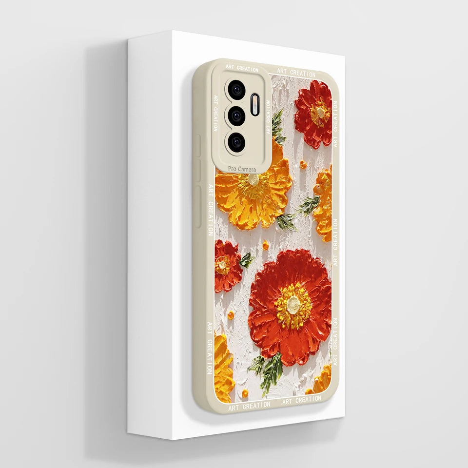 Case For Vivo S10E 5G V23E 4G 5G Y75 4G Beautiful Flower Cartoon Girl Liquid Anti-fall Phone Cover For VivoS10e V23e Y75 Funda