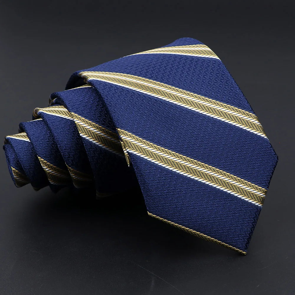 Fashion Men's Classic Stripe Ties Wedding Business Neckties Jacquard Narrow Tie Party Formal Suit Shirt Gravatas Accessory Gift mon