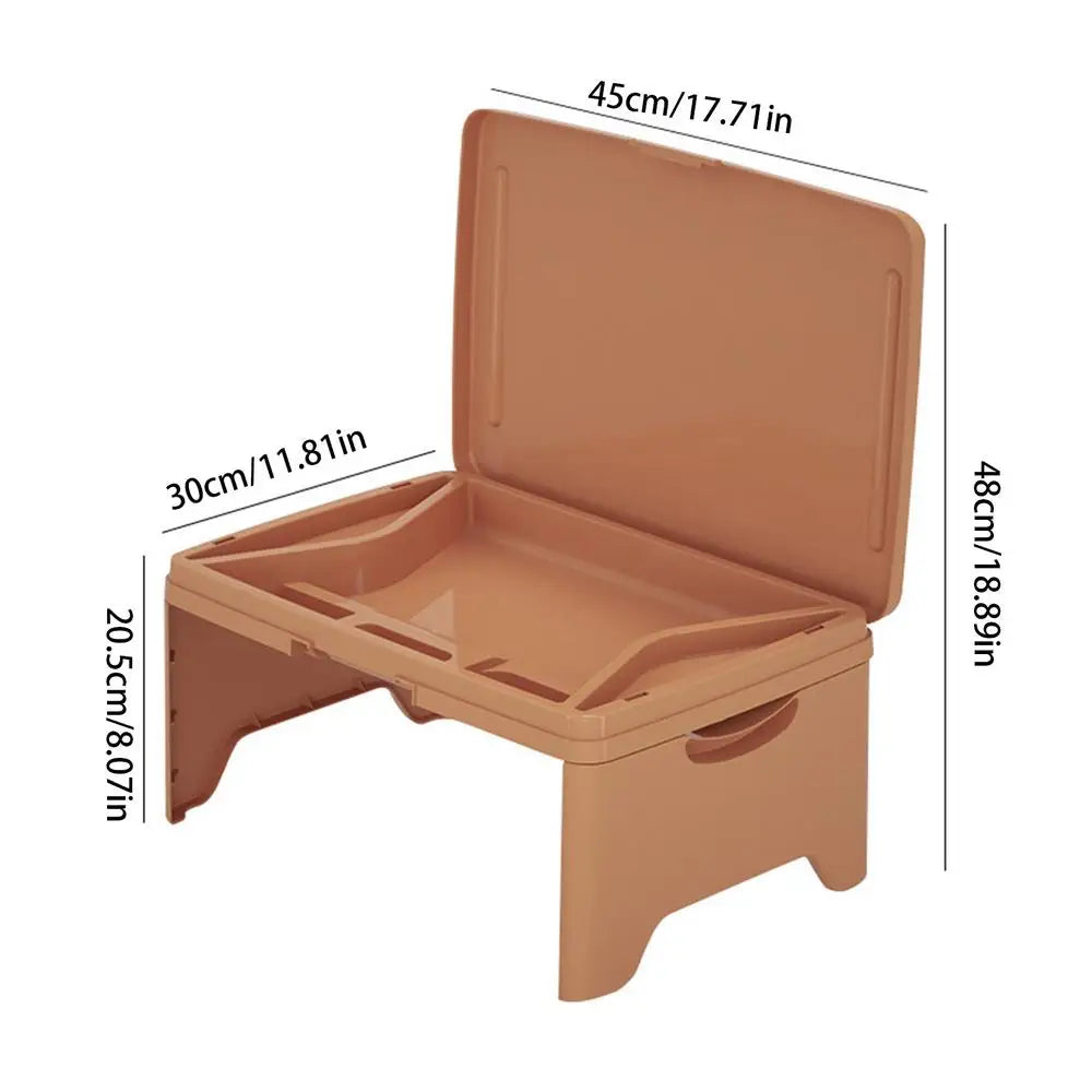 Portable Laptop Desk For Bed Space-Saving Foldable Lap Desk Childs Snack Toys Storage Table Kids Reading Desk Office Accessories
