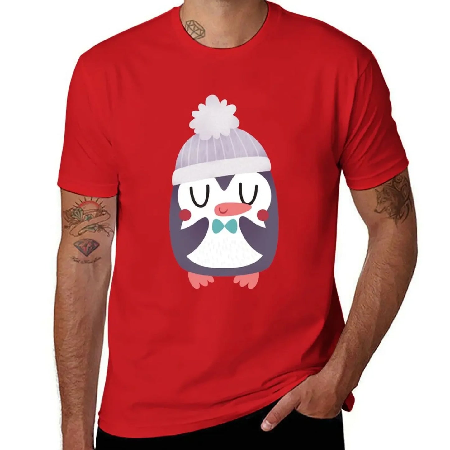 Cute Cozy Penguin T-Shirt cotton graphic tees Aesthetic clothing T-shirt mon