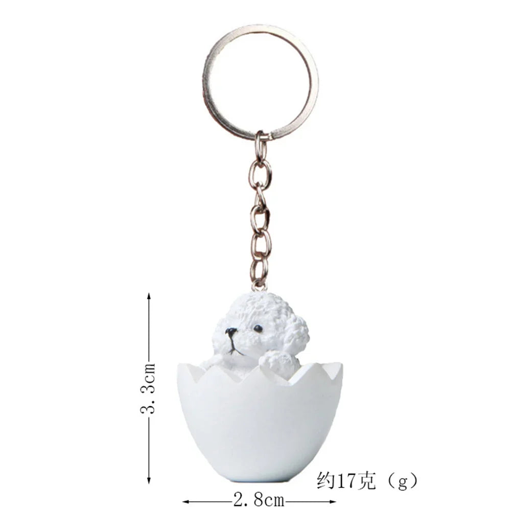 Fashion Alloy French Bulldog Pug Dog Keychain Cute Pet Dog Keyring Bag Handbag Charm Accessories For Women Animal Lovers Gifts