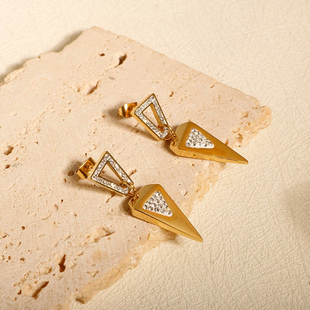 Fashion Earrings Necklace Set Geometric Pendant Charm Choker Banquet Wedding Luxury High Quality Jewelry Accessories for Women