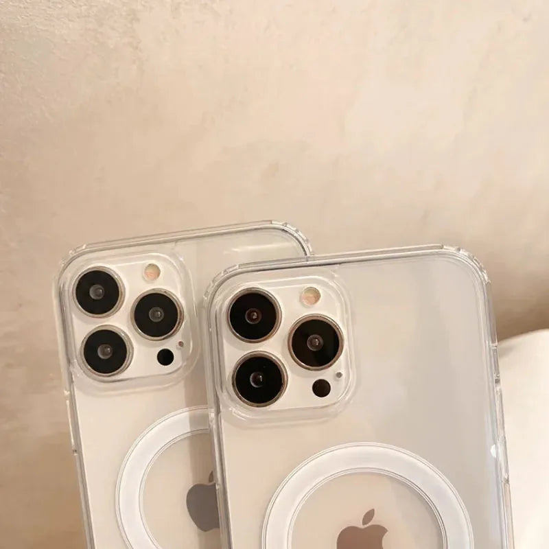 Vanuoxin Original Clear für Magsafe Magnetische kabellose Ladeanimation-Telefonhülle für iPhone 15 14 13 12 11 Pro Max-Abdeckungshülle 