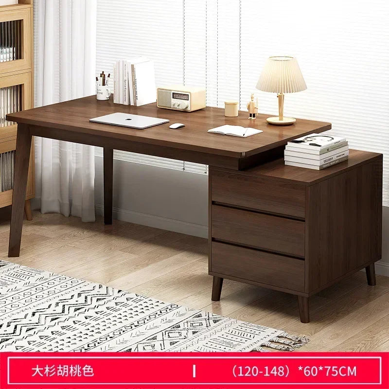 Wood Home Office Computer Desk Corner Desk with 3 Drawers and 2 Shelves,Large L-Shaped Study Writing Table Storage Cabinet