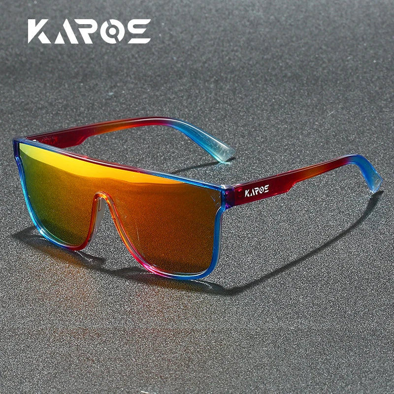 KAROS Polarized Sunglasses Men Women Fashion UV400 Eyewear Bike Cycling Fishing Driving Sun Glasses Outdoor Big Frame Sun Shades