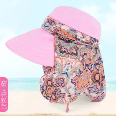 New Brand Women's Sunbonnet Sun Hat Summer  Folding Sunscreen Anti-uv Large Beach Cap Summer Hat Fashion Sunhat Women Hat